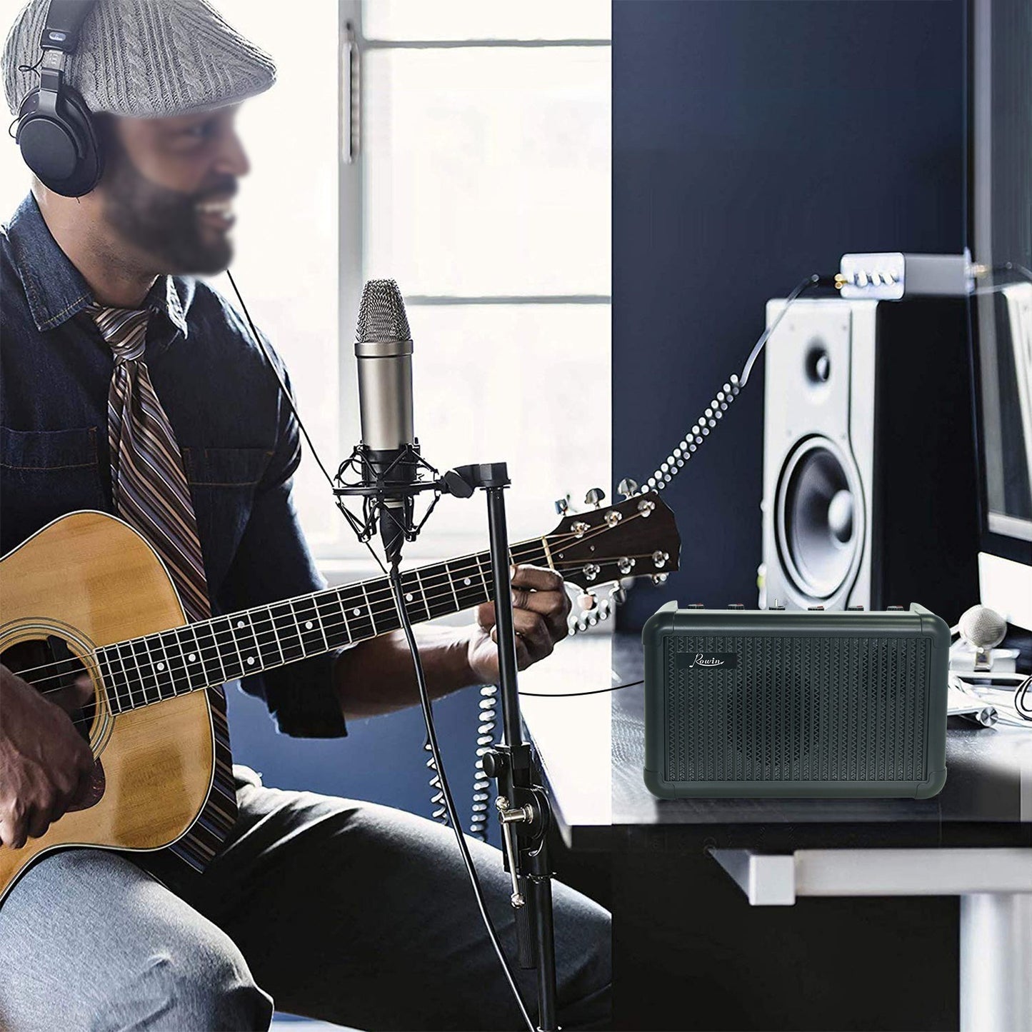Rowin PE-10 15W Wireless Bluetooth Electric Guitar Amp Speaker