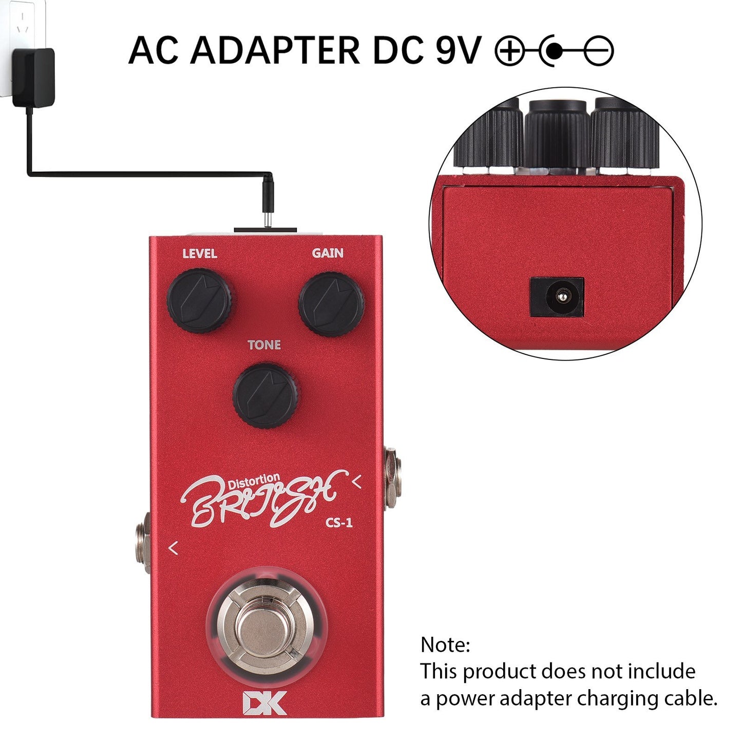 DK CS-1 Classic British Distortion Electric Guitar Effects Pedal