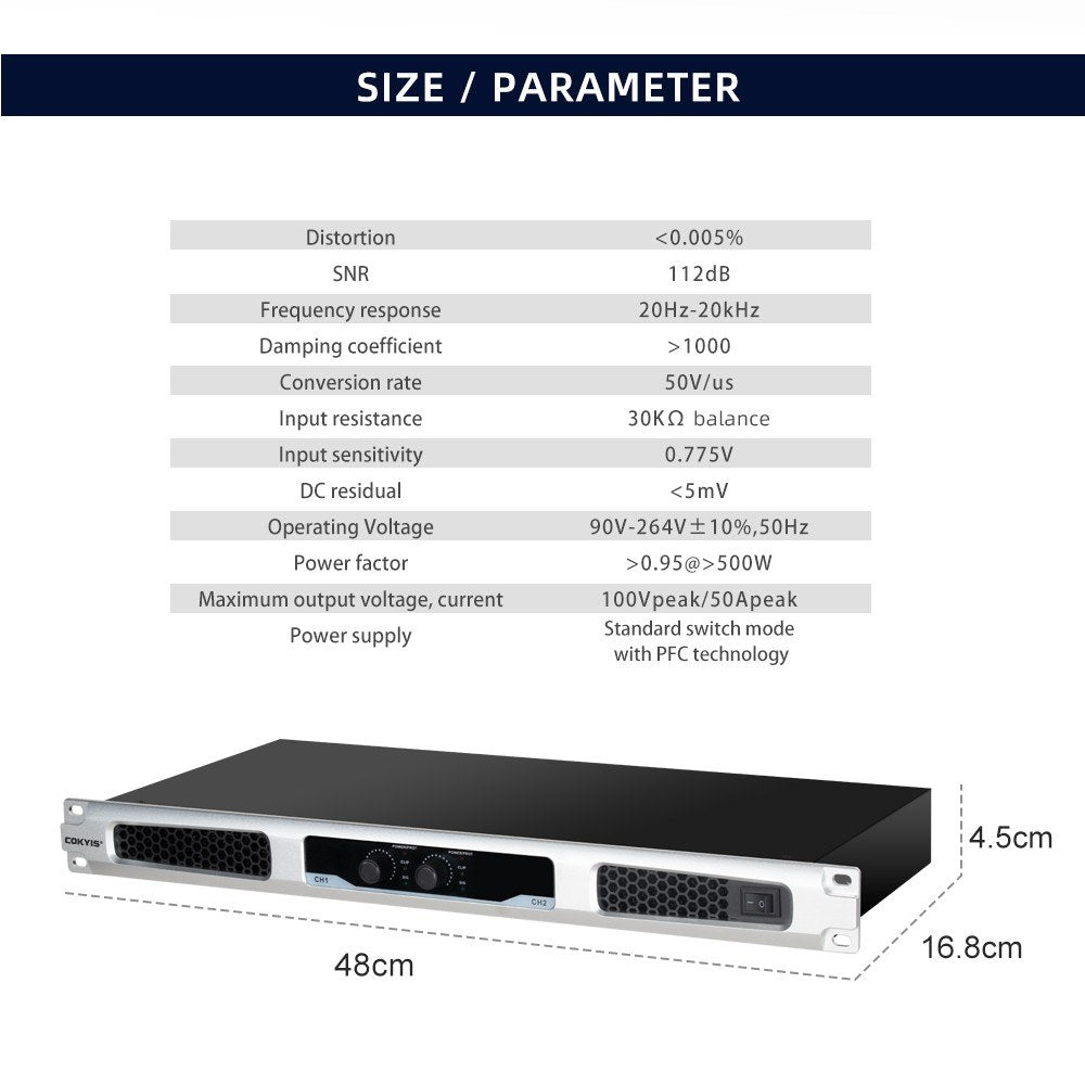 Professional 2-Channel Digital Power Amplifier