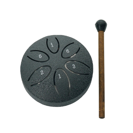 3-Inch Steel Tongue Drum, 6-Note Percussion Instrument with Mallets