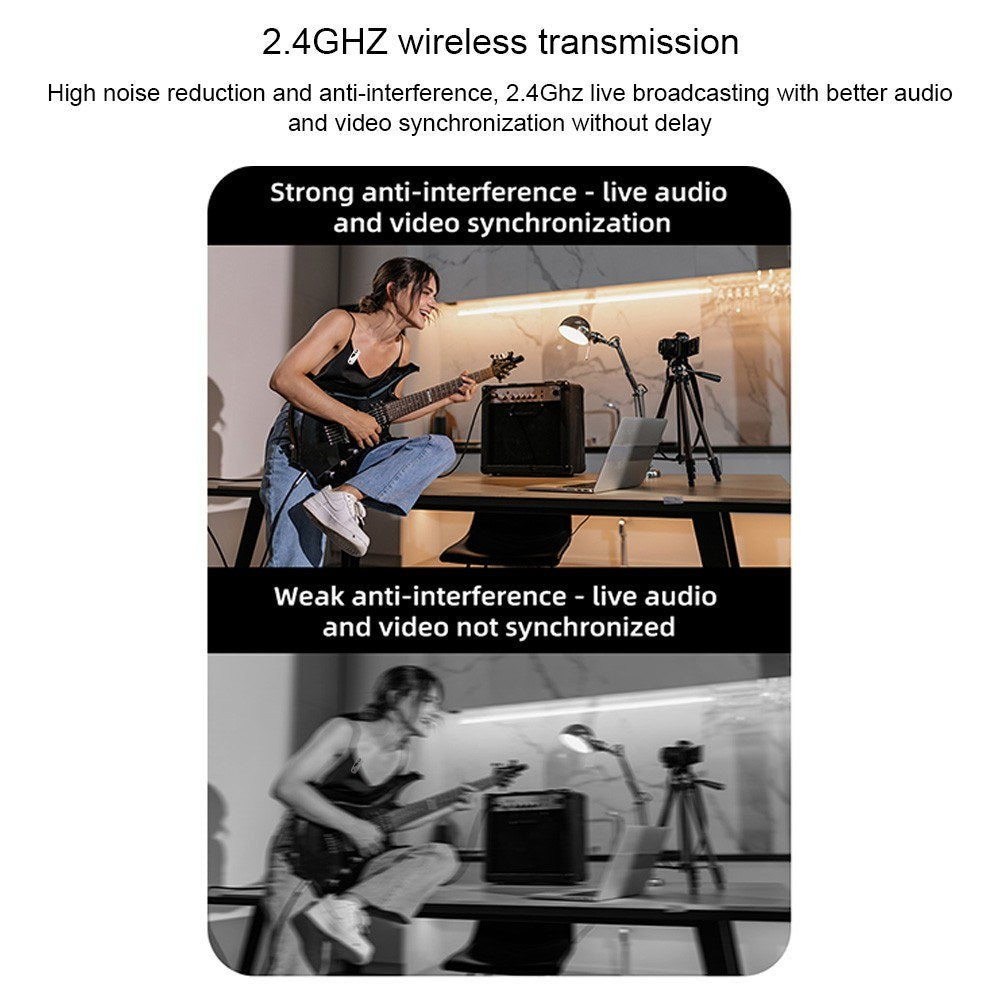 Professional S36 2.4G Wireless Lapel Microphone Clip-On Mic