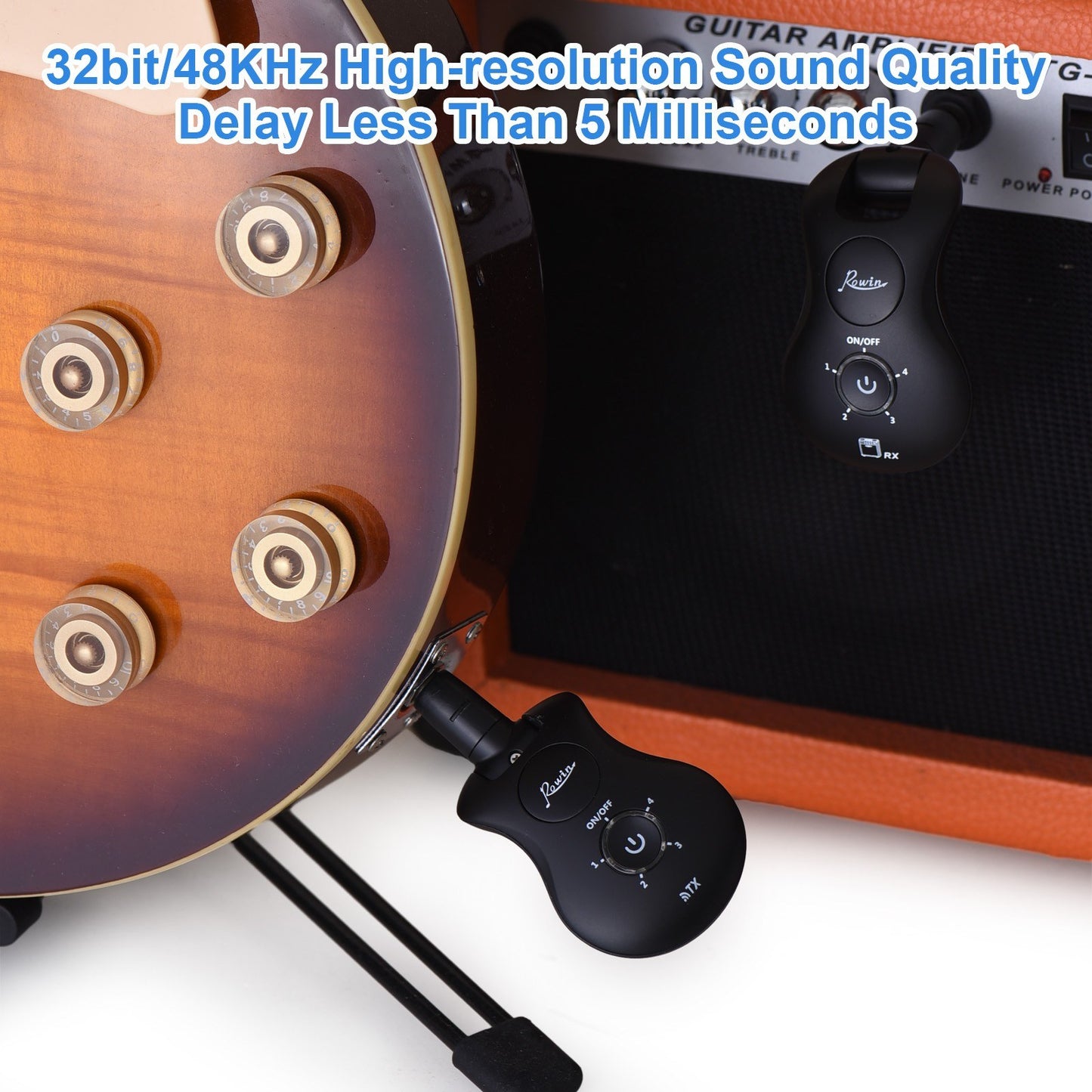 Rowin WS-30 2.4G Wireless Guitar System - Crisp Audio, Ultra Low Latency