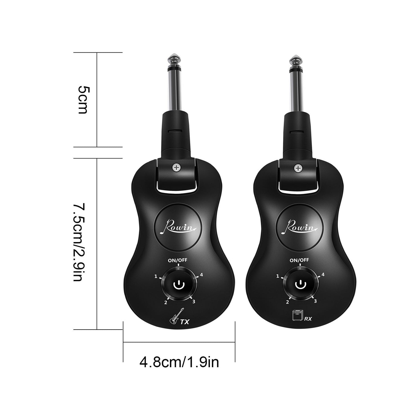 Rowin WS-30 2.4G Wireless Guitar System - Crisp Audio, Ultra Low Latency