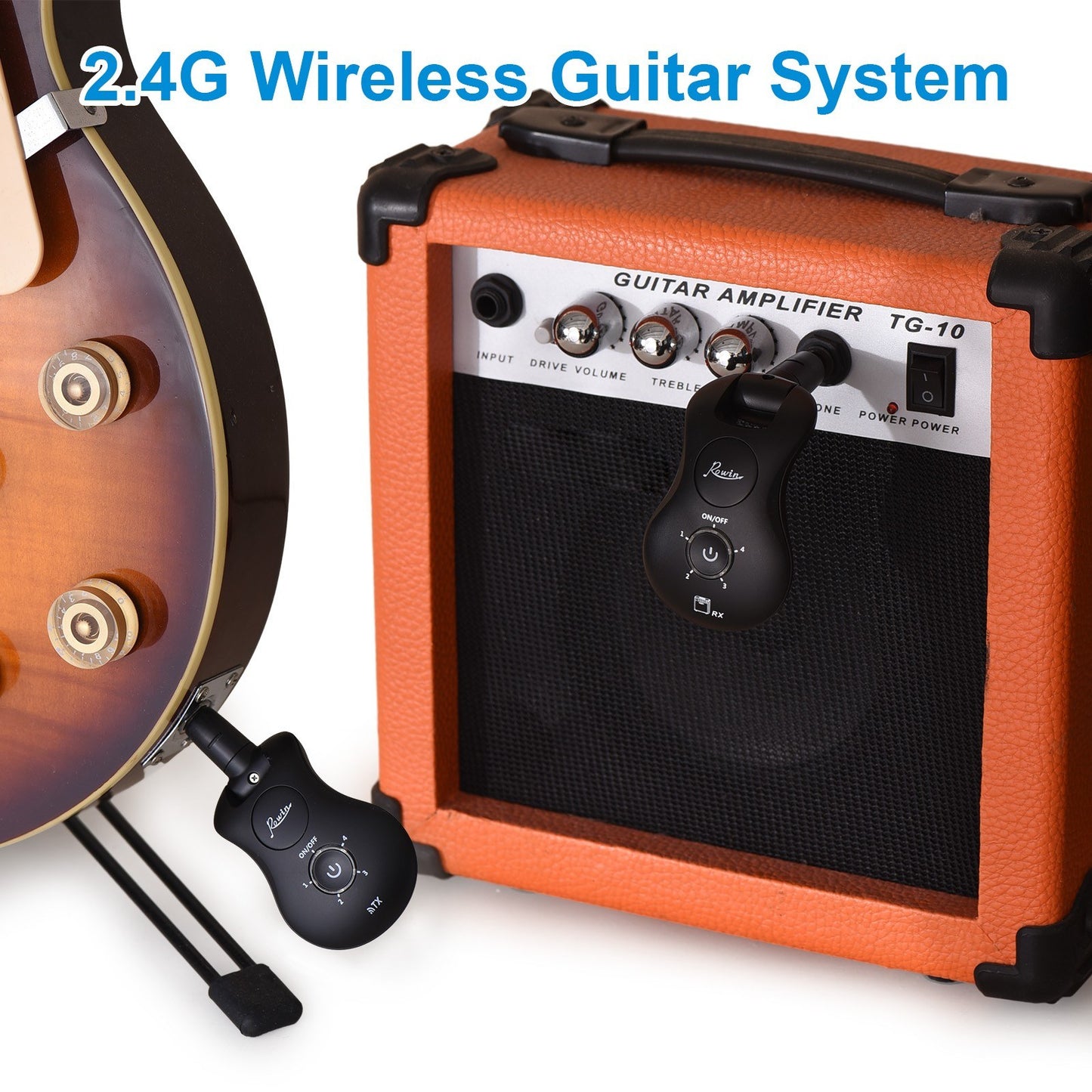 Rowin WS-30 2.4G Wireless Guitar System - Crisp Audio, Ultra Low Latency