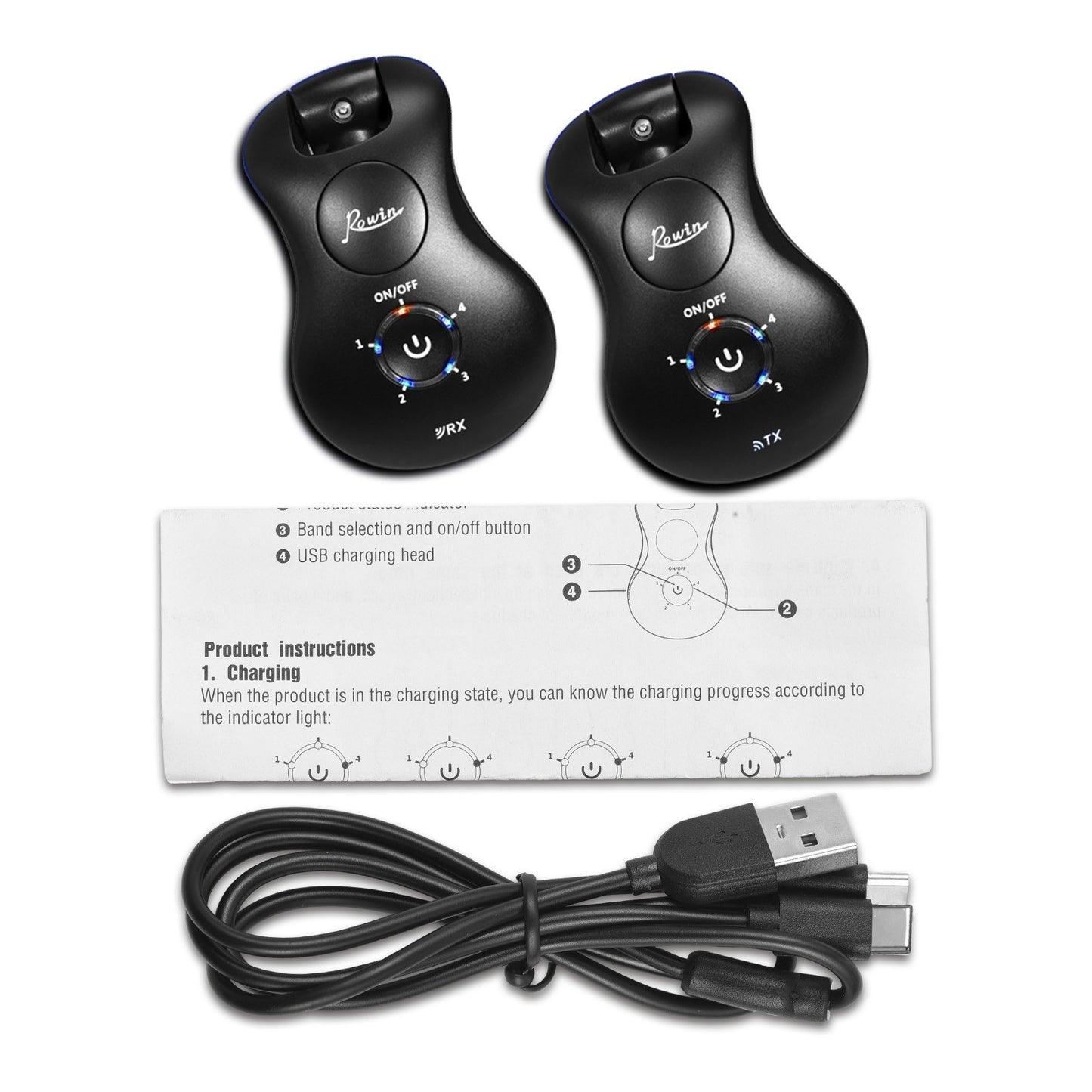 Rowin WS-30 2.4G Wireless Guitar System - Crisp Audio, Ultra Low Latency