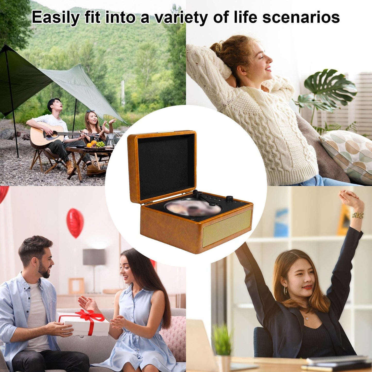 Multifunctional CD & Cassette Player with Bluetooth & Tray Loading