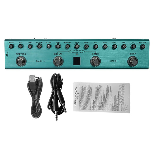 M-VAVE TANK-G All-in-One Guitar Multi-Effects Pedal with Bluetooth & USB-C Rechargeable Battery