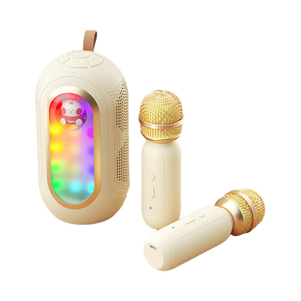 F68 Wireless Karaoke Machine Set with 2 Mics & Speaker