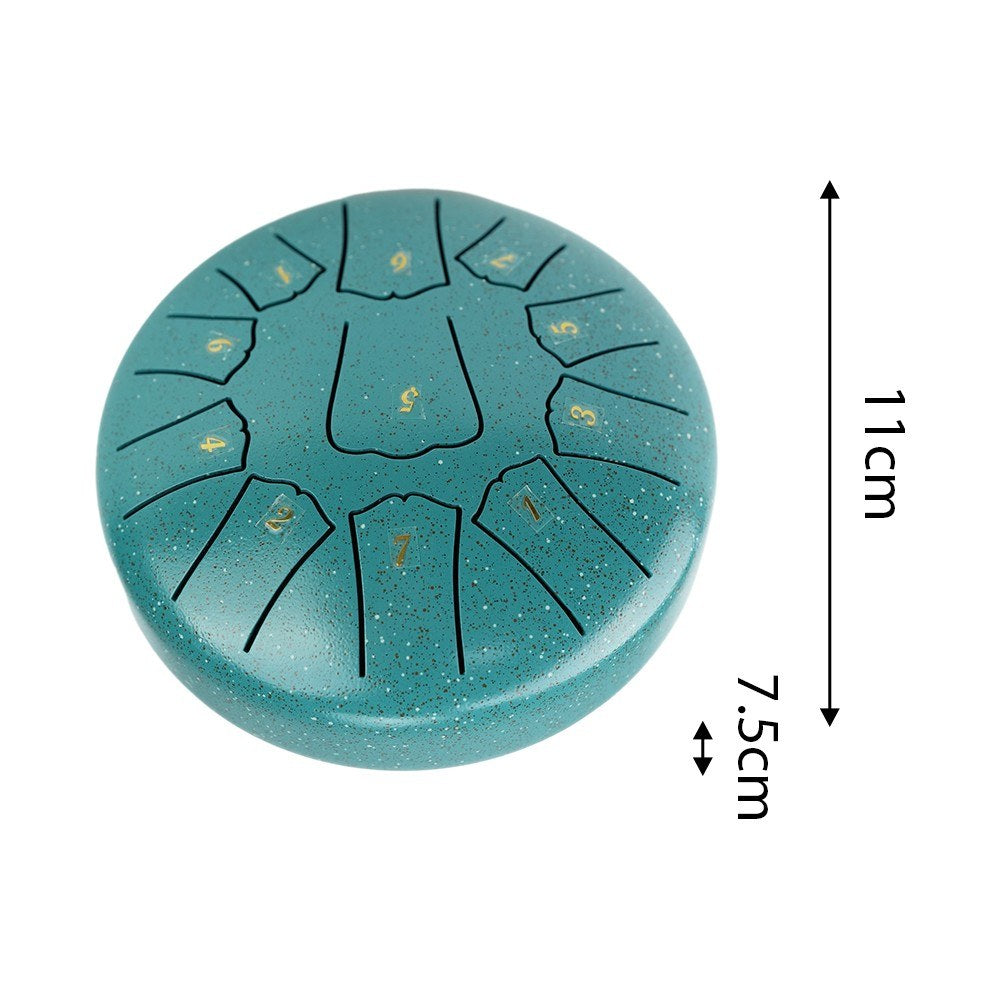 6 Inch Steel Tongue Drum, 11 Notes D Key Percussion Instrument with Mallets