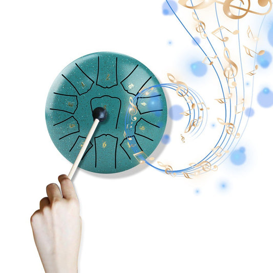 6 Inch Steel Tongue Drum, 11 Notes D Key Percussion Instrument with Mallets