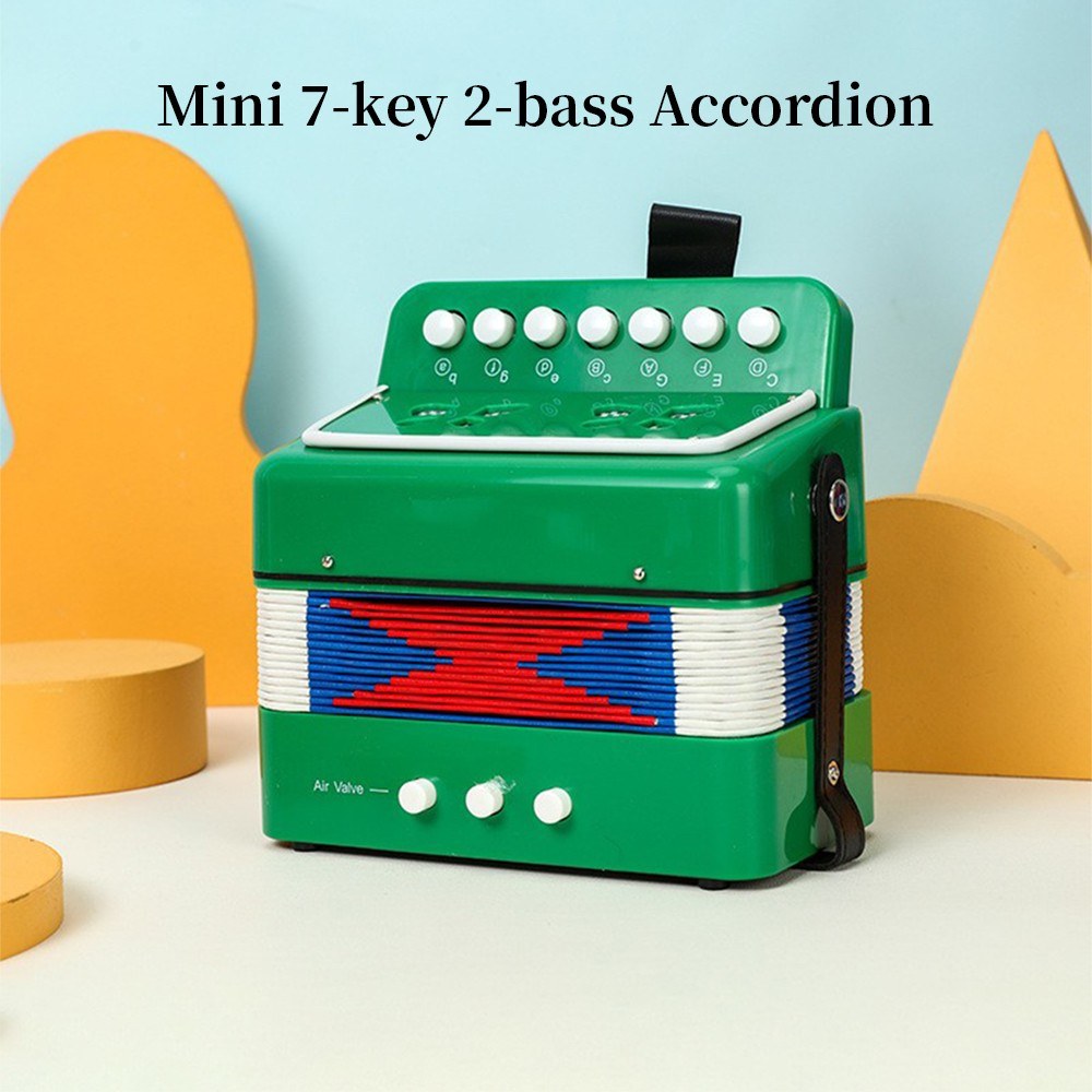 Beginners 7-Key 2-Bass Mini Accordion in ABS - Perfect Christmas Gift