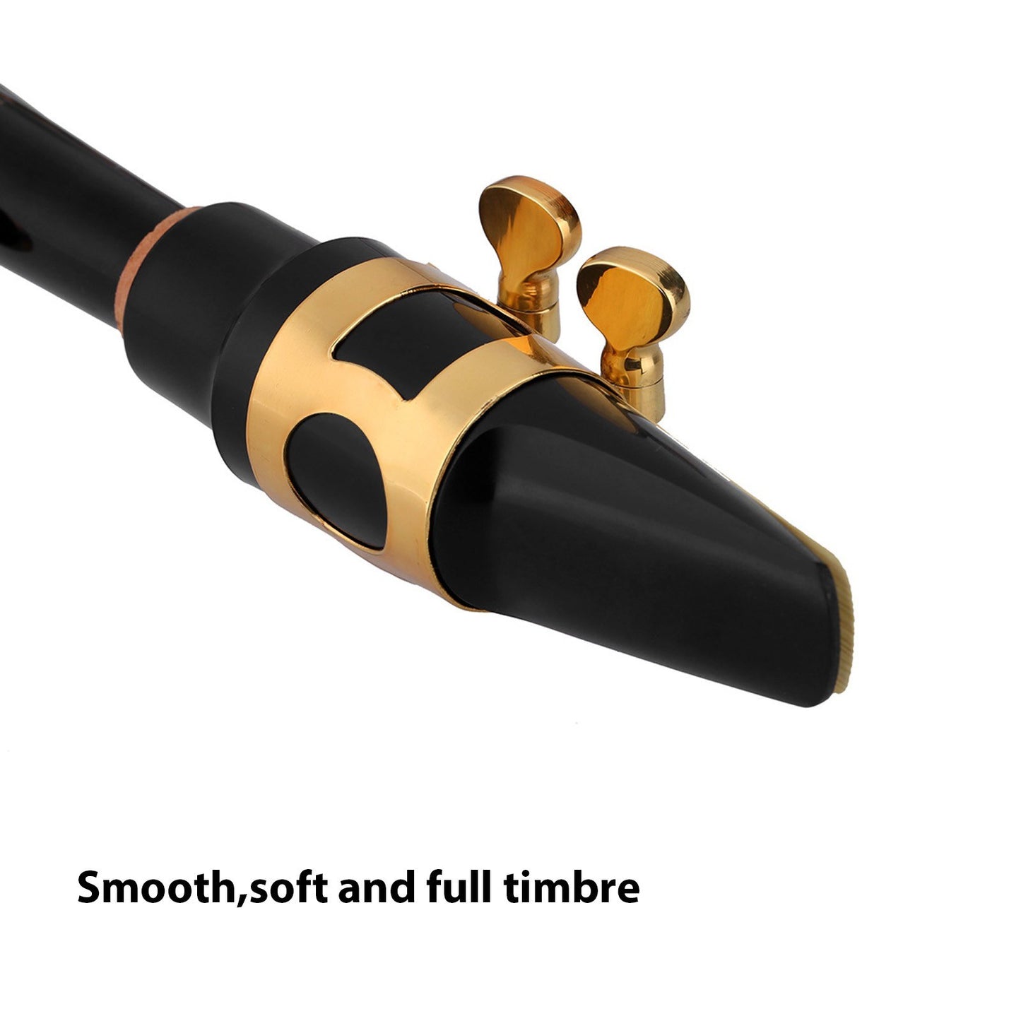 Eb Alto Saxophone, Black Brass Body, White Shell Keys, Woodwind Instrument