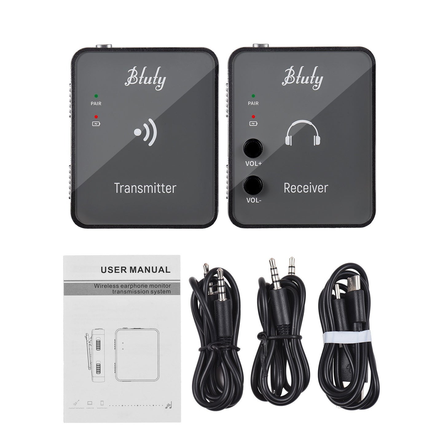 Btuty WP-10 2.4GHz Wireless Earphone Monitor Receiver for Pro Audio