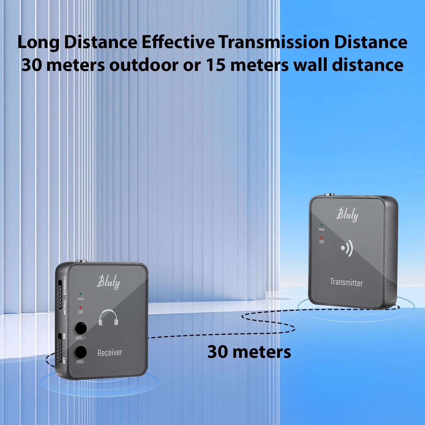 Btuty WP-10 2.4GHz Wireless Earphone Monitor Receiver for Pro Audio