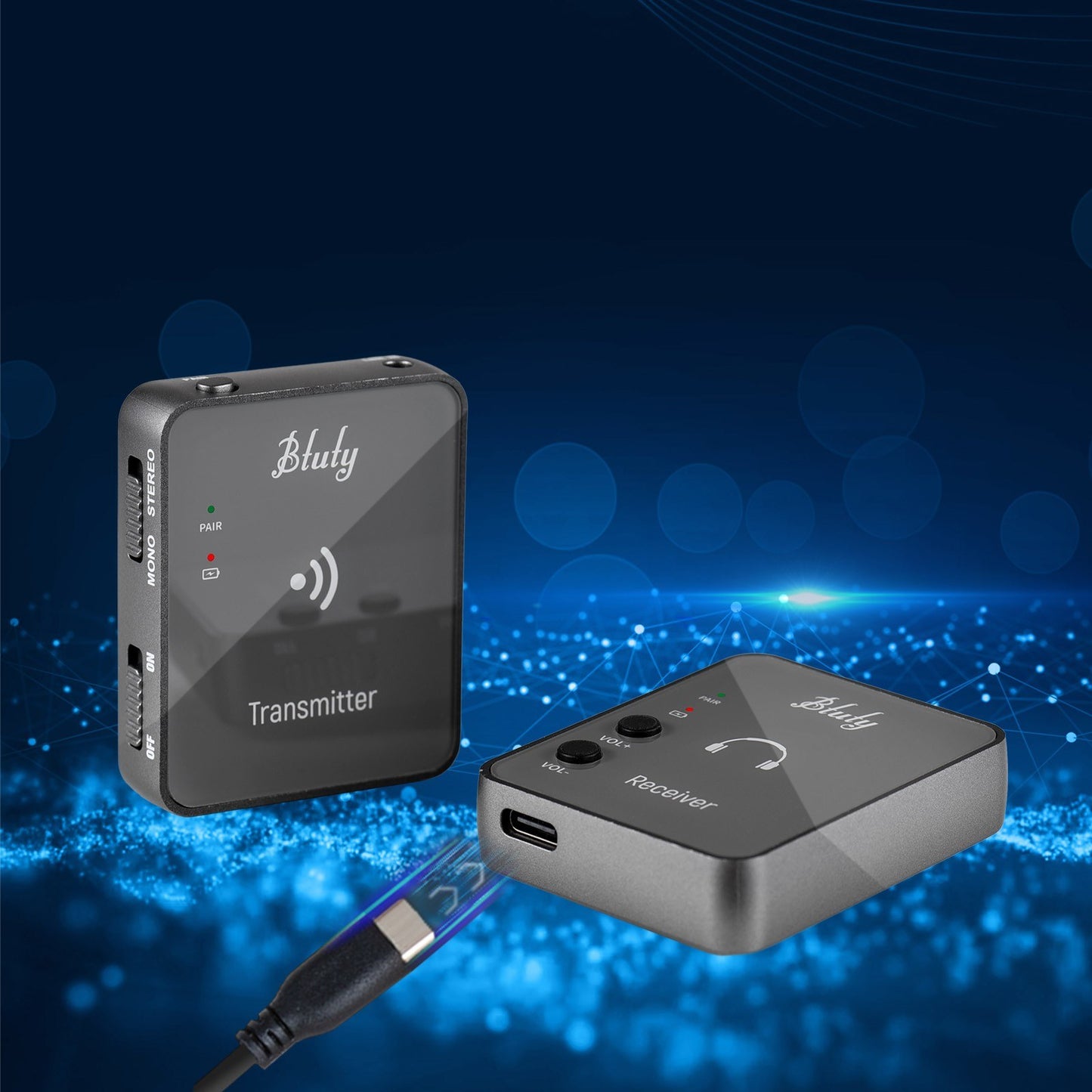 Btuty WP-10 2.4GHz Wireless Earphone Monitor Receiver for Pro Audio