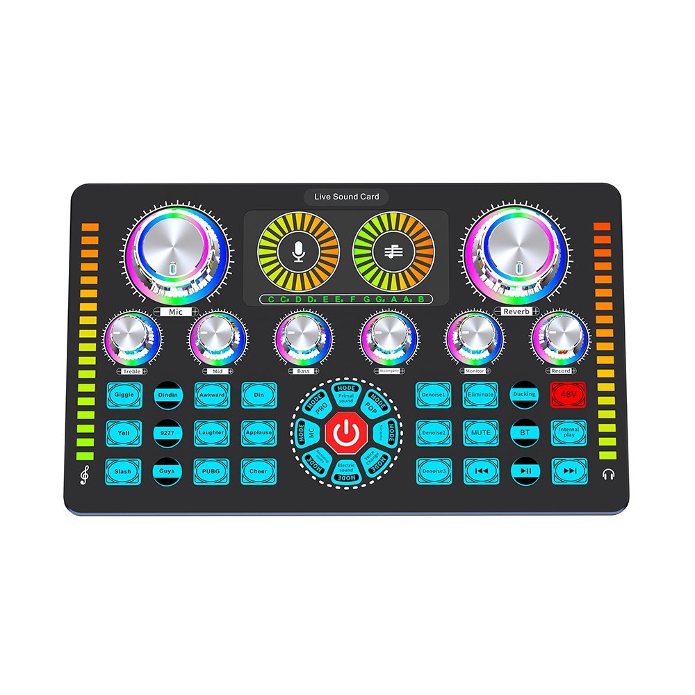 Q7 DSP Sound Card Mixer with 48V Phantom Power
