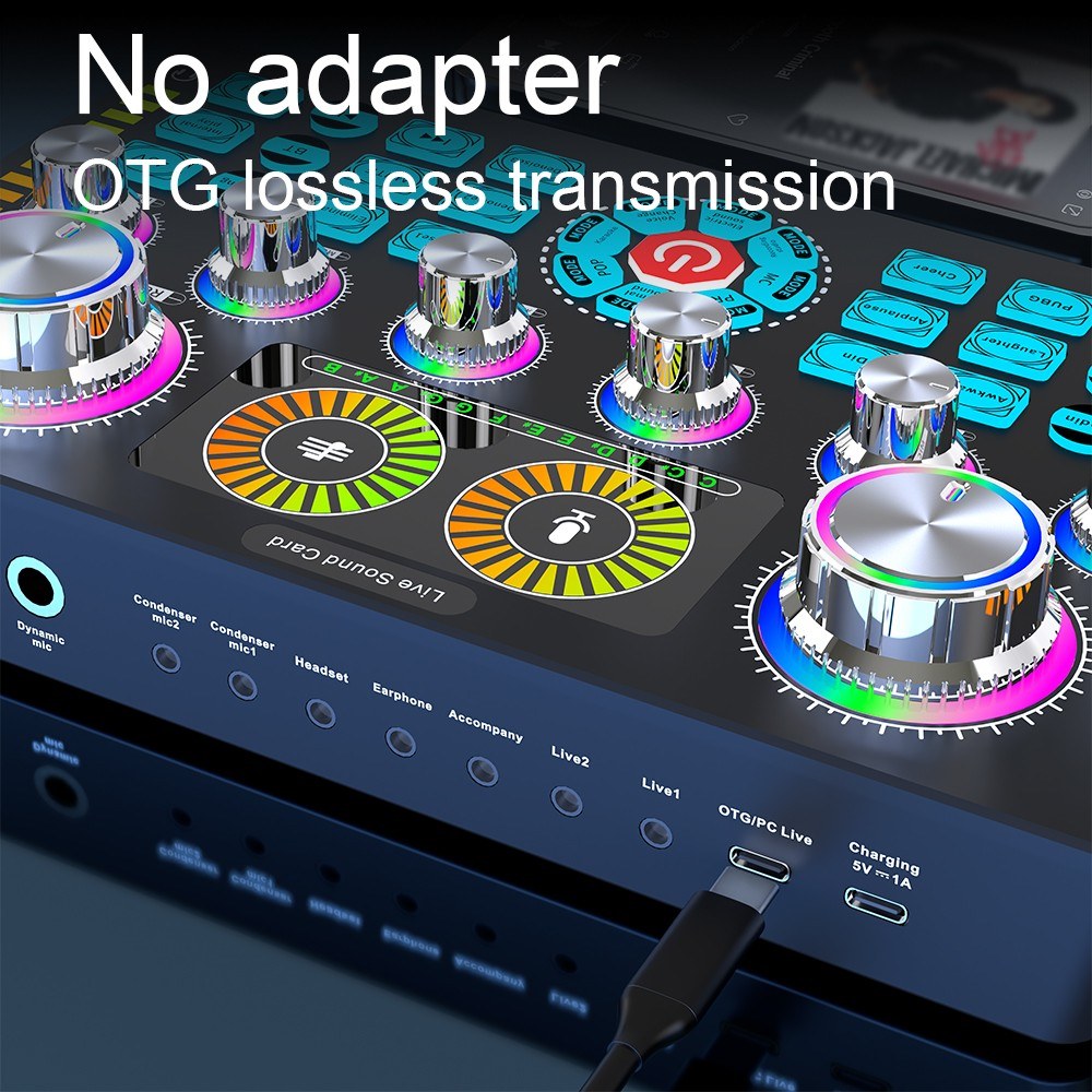 Q7 DSP Sound Card Mixer with 48V Phantom Power