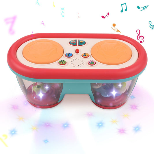 Multifunctional Color-Changing Electric Music Drum Night Light 855-161C Clapping Percussion Instrument