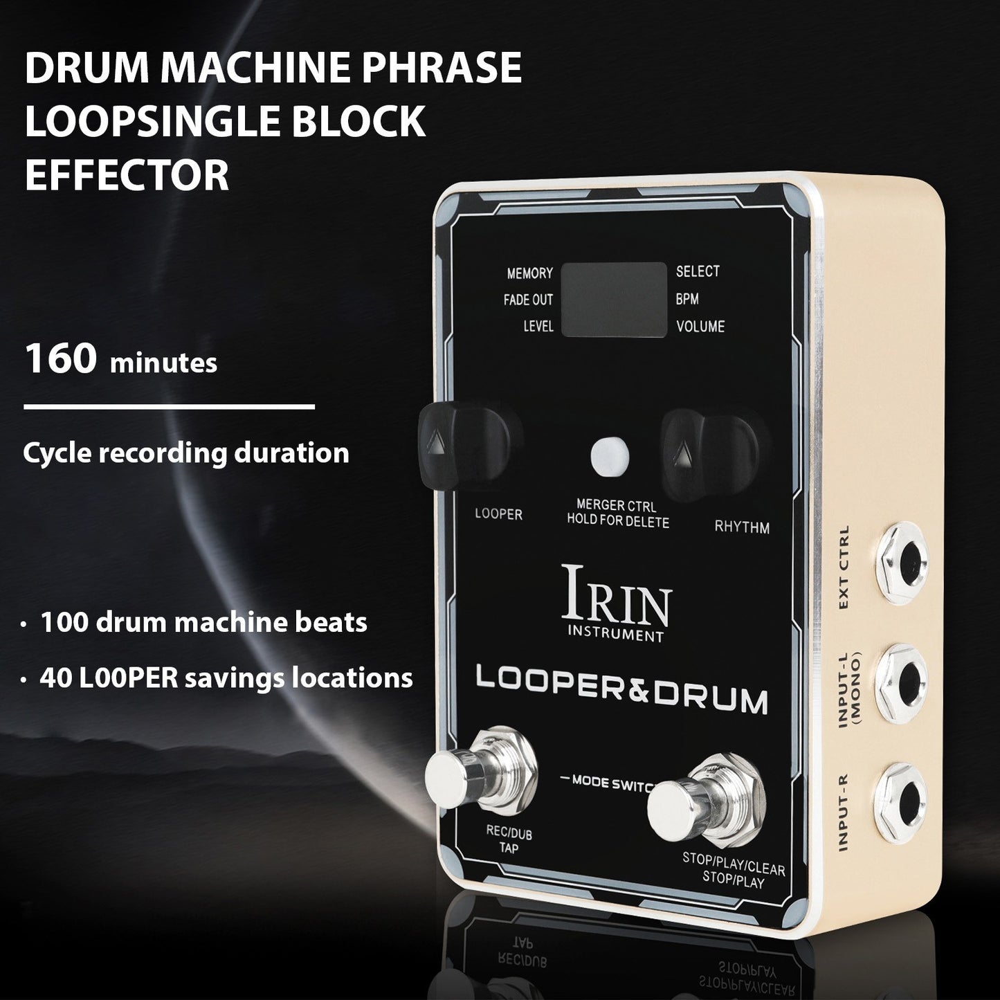 IRIN Guitar Effect Pedal: Looper & Drum Machine
