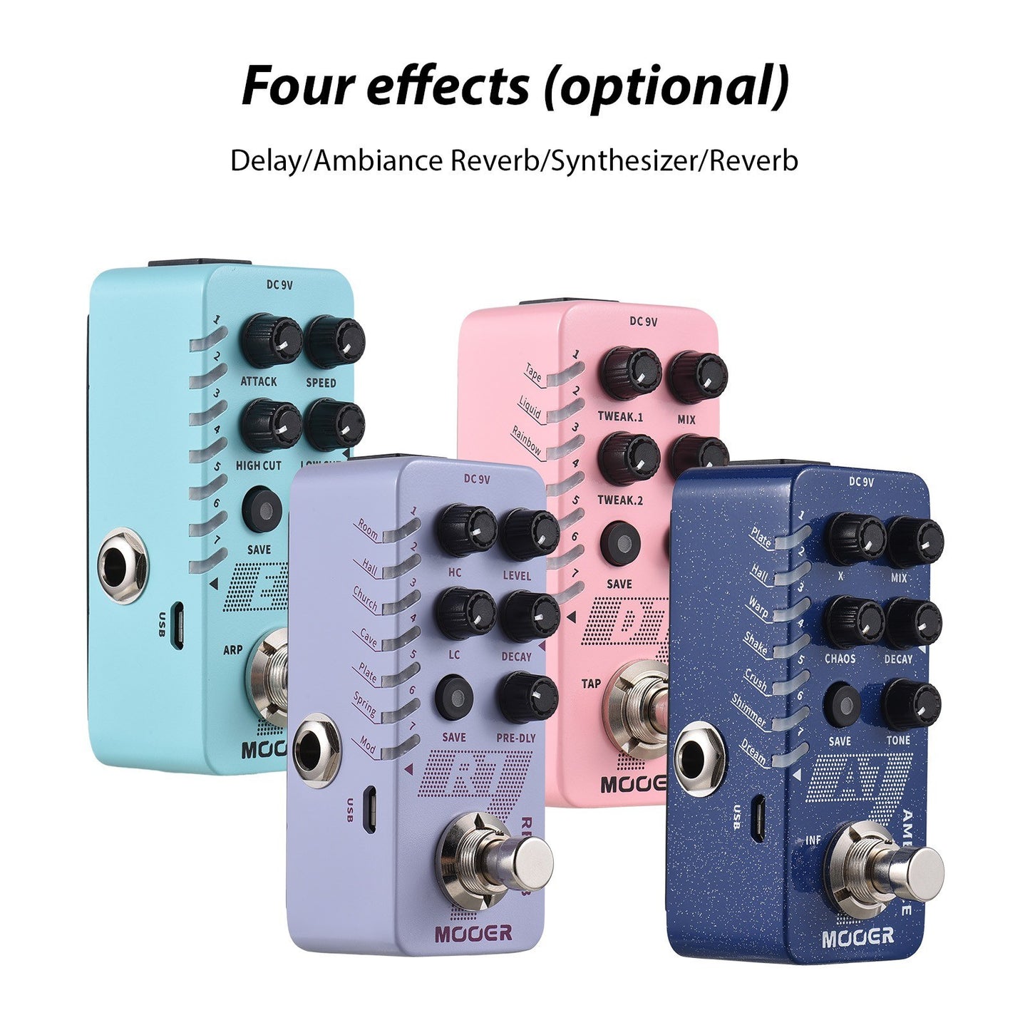 MOOER R7 Digital Reverb Pedal for Electric Guitar