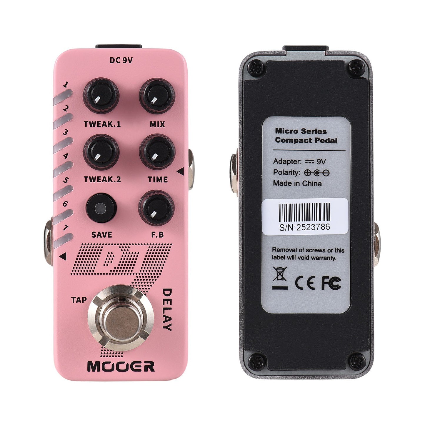 MOOER R7 Digital Reverb Pedal for Electric Guitar