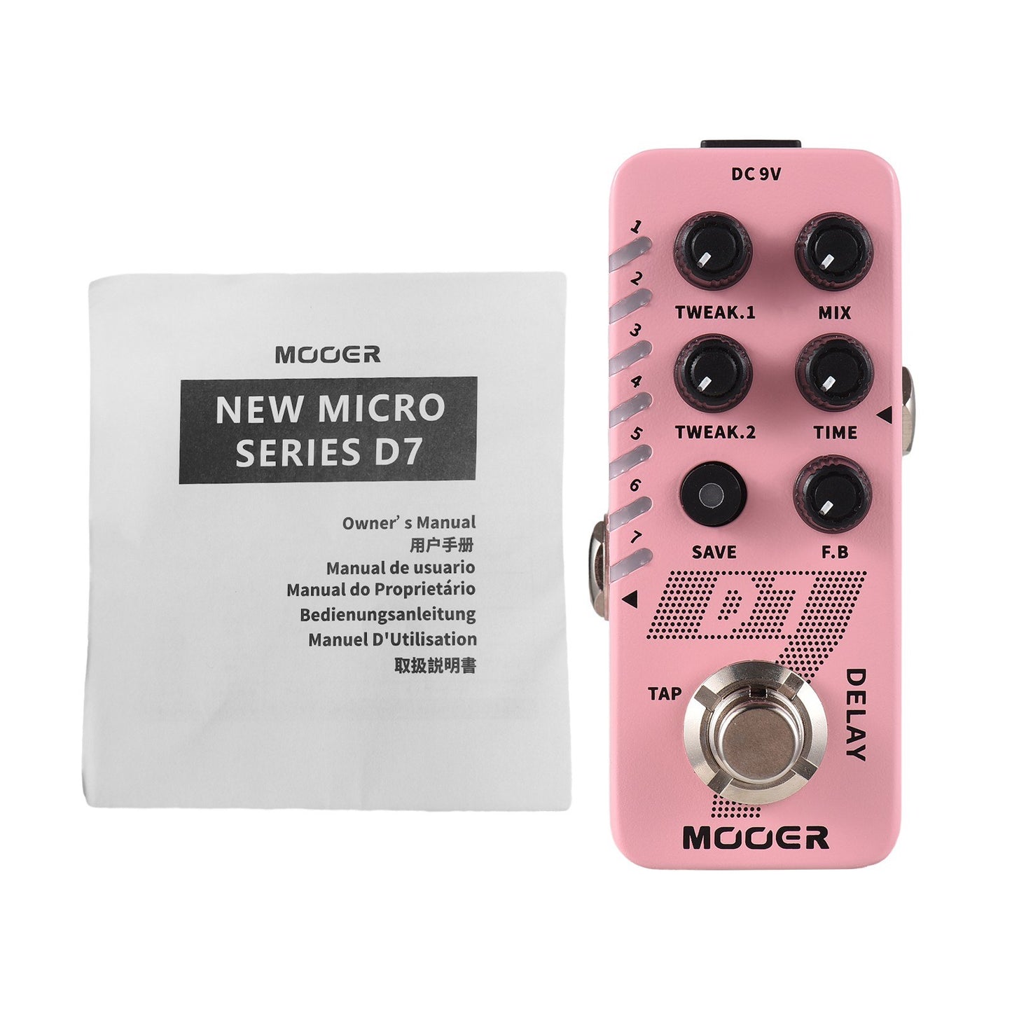 MOOER R7 Digital Reverb Pedal for Electric Guitar