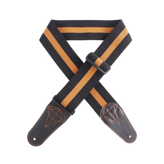 Elastic Cotton & Microfiber Leather Guitar Strap for Acoustic, Bass, and Electric Guitars - Model RHS-31