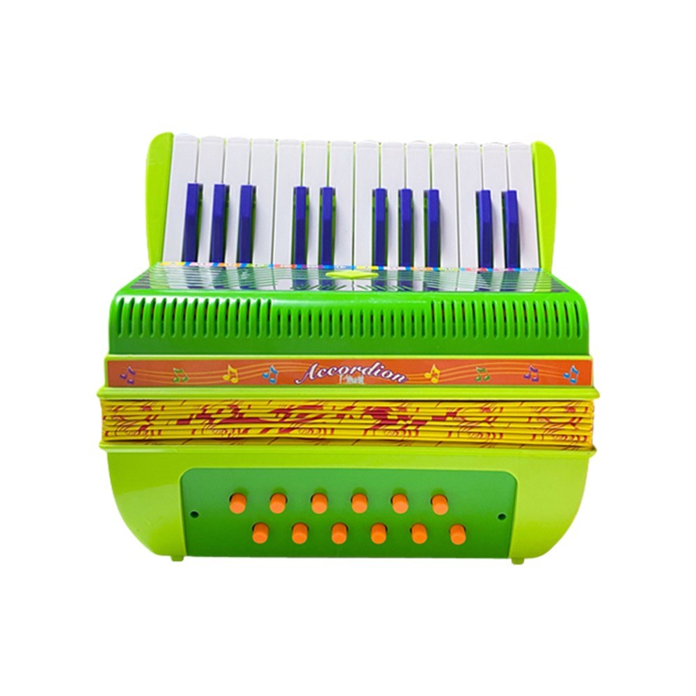 Beginners 24-Key 12-Bass Mini Accordion with Buckle - Durable ABS Material