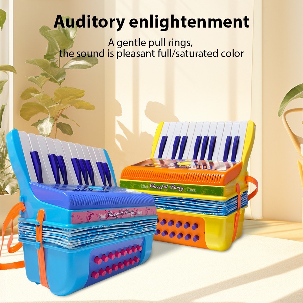 Lightweight 20-Key 16-Bass Button Accordion with ABS Material and Buckle