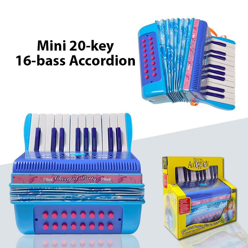 Lightweight 20-Key 16-Bass Button Accordion with ABS Material and Buckle