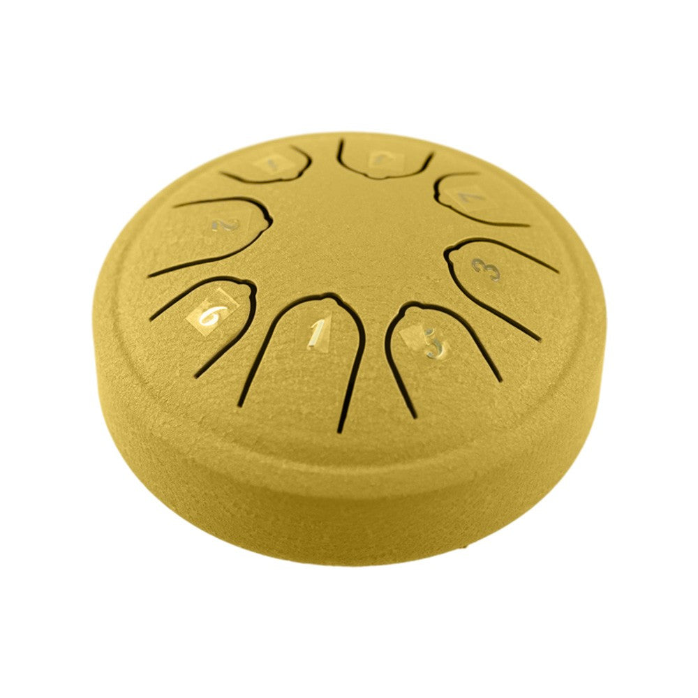 4-Inch Steel Tongue Drum, 8 Notes C Key, Portable Handpan Percussion Instrument with Mallets
