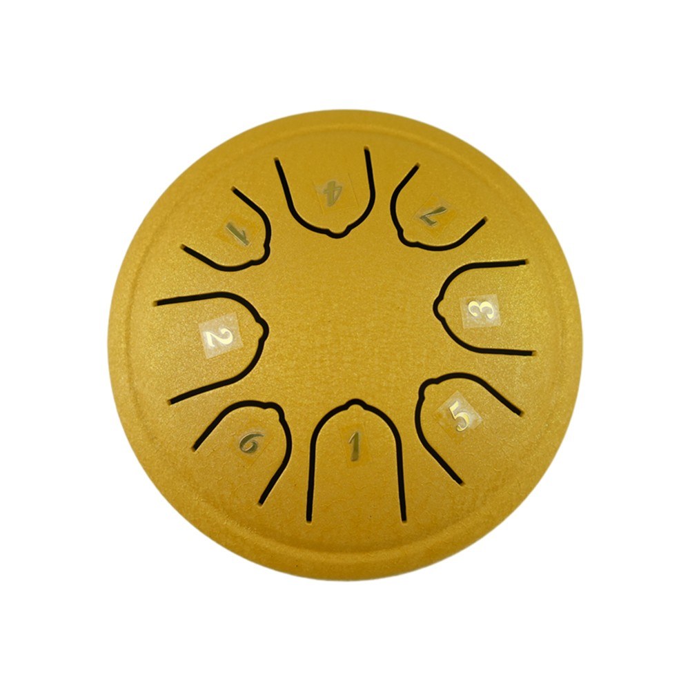 4-Inch Steel Tongue Drum, 8 Notes C Key, Portable Handpan Percussion Instrument with Mallets