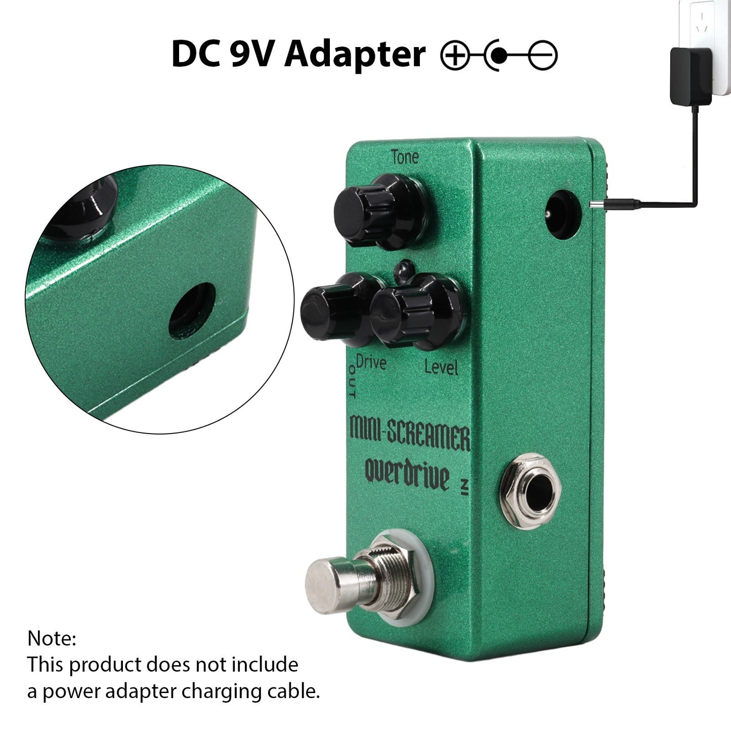 Mini 3-Knob Electric Guitar Overdrive Effects Pedal