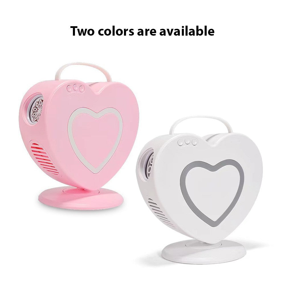 Rechargeable Heart-Shaped Bubble Machine - Remote-Controlled, Portable ES-73 for Outdoor Weddings & Parties