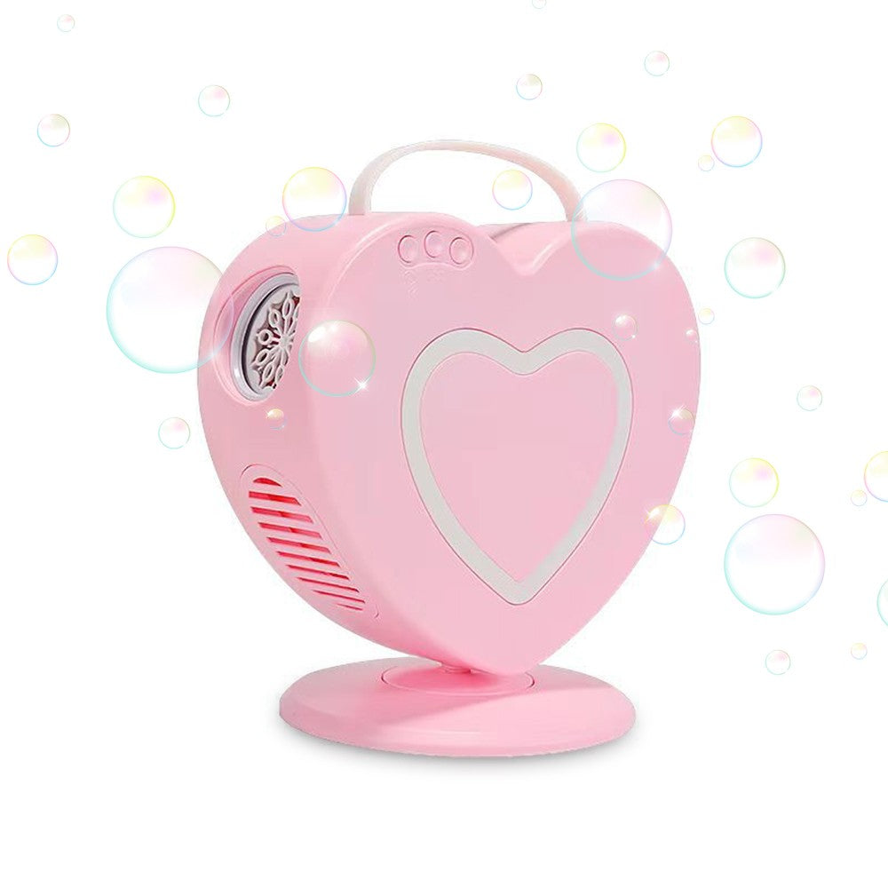 Rechargeable Heart-Shaped Bubble Machine - Remote-Controlled, Portable ES-73 for Outdoor Weddings & Parties