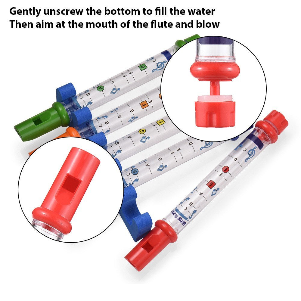 Musical Water Flute Set: 5-Piece Bath Time Fun & Learning