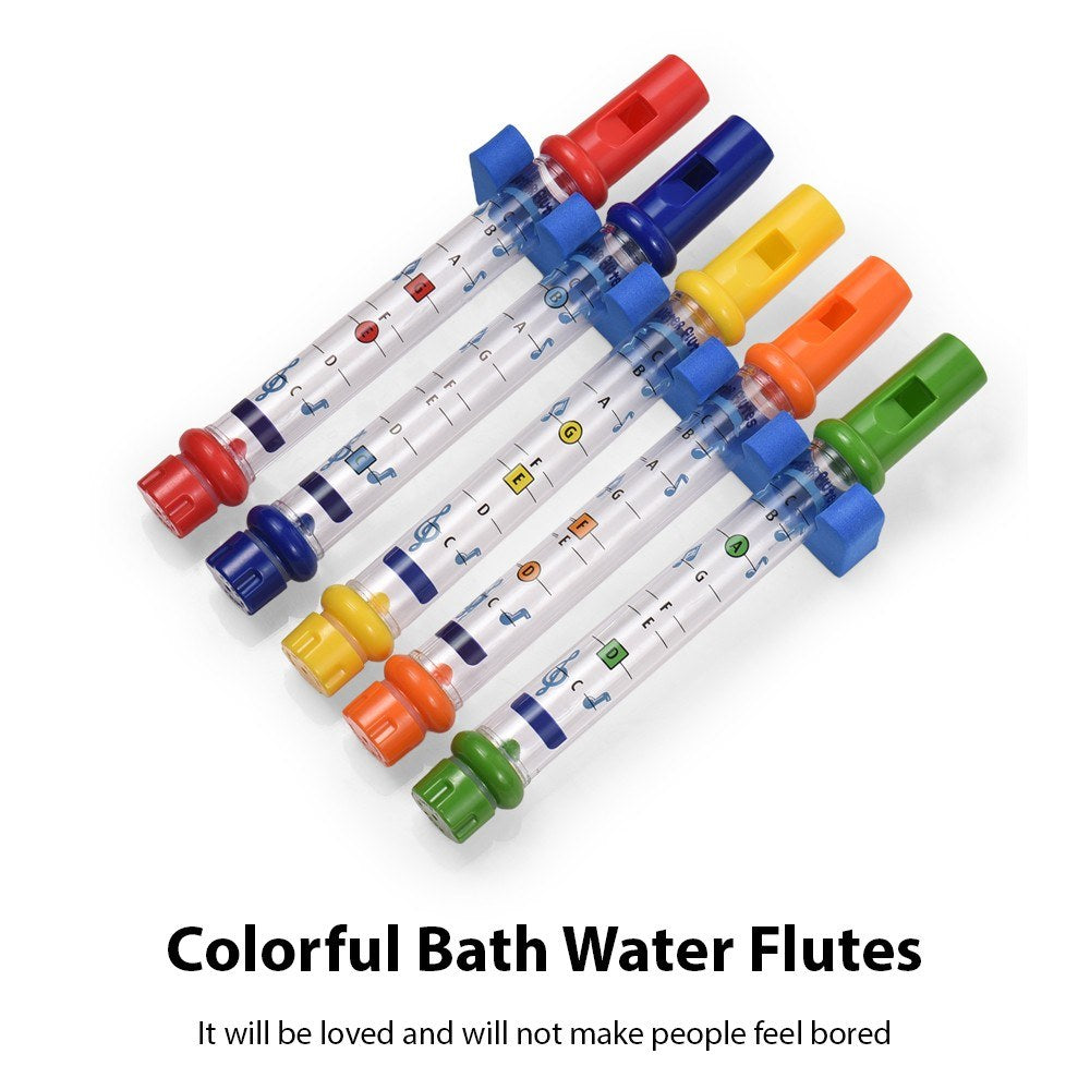Musical Water Flute Set: 5-Piece Bath Time Fun & Learning