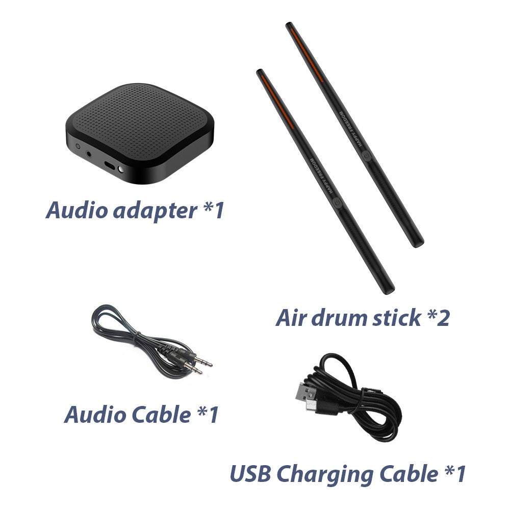 XHY-JZG01 High-Fidelity Air Drumsticks with 16D Speaker & DSP Sound Card