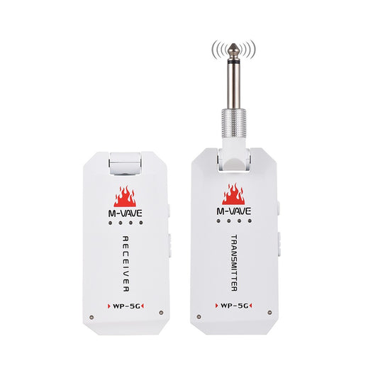 5.8G Wireless Guitar System: M-VAVE WP-5G with Rechargeable Transmitter & Receiver