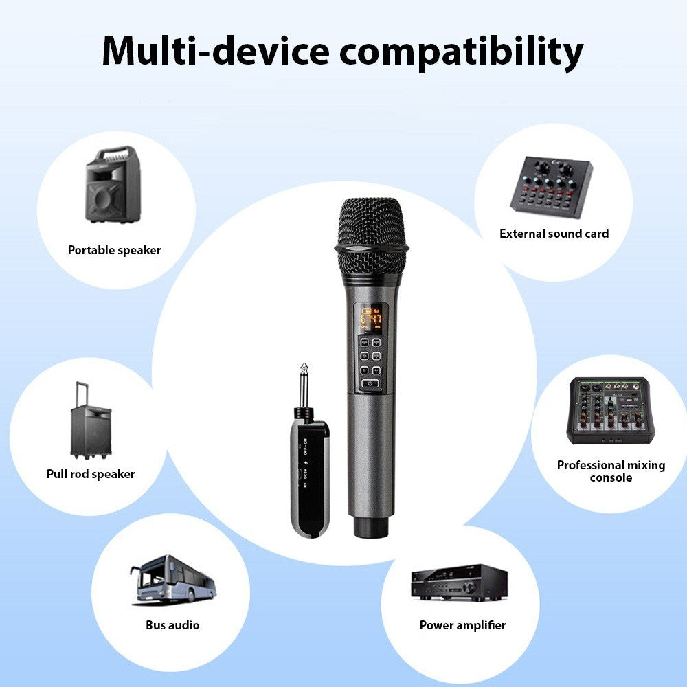 UHF Wireless Microphone System D300 - Includes Receiver & 1 Dynamic Mic