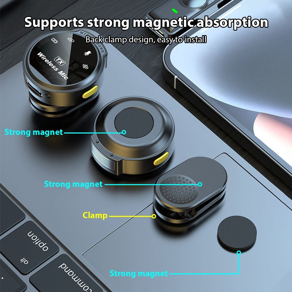 Dual Clip J6 Wireless Lapel Microphone with 2.4G Technology and Advanced Noise Reduction