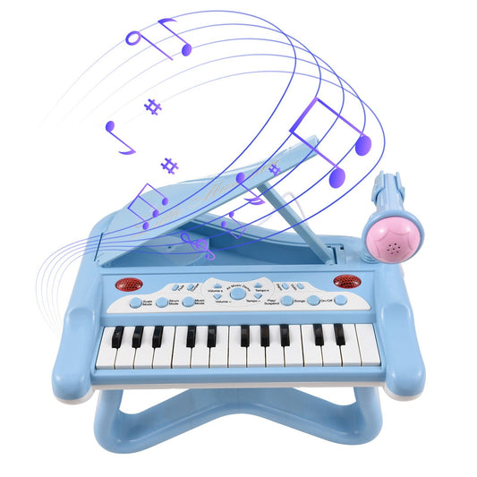 DJ201 Mini Keyboard: 25-Key Electronic Instrument with Rotatable Microphone