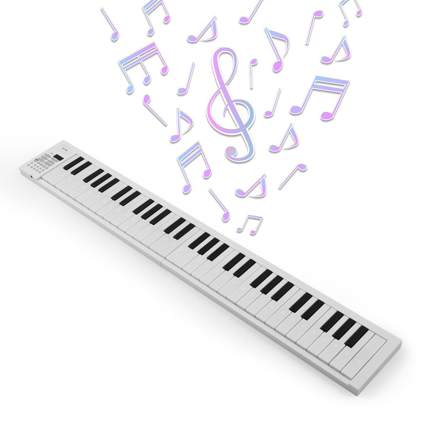 Bigfun BF-960 Foldable Electronic Piano - LED Display, Rechargeable, Includes Carrying Bag