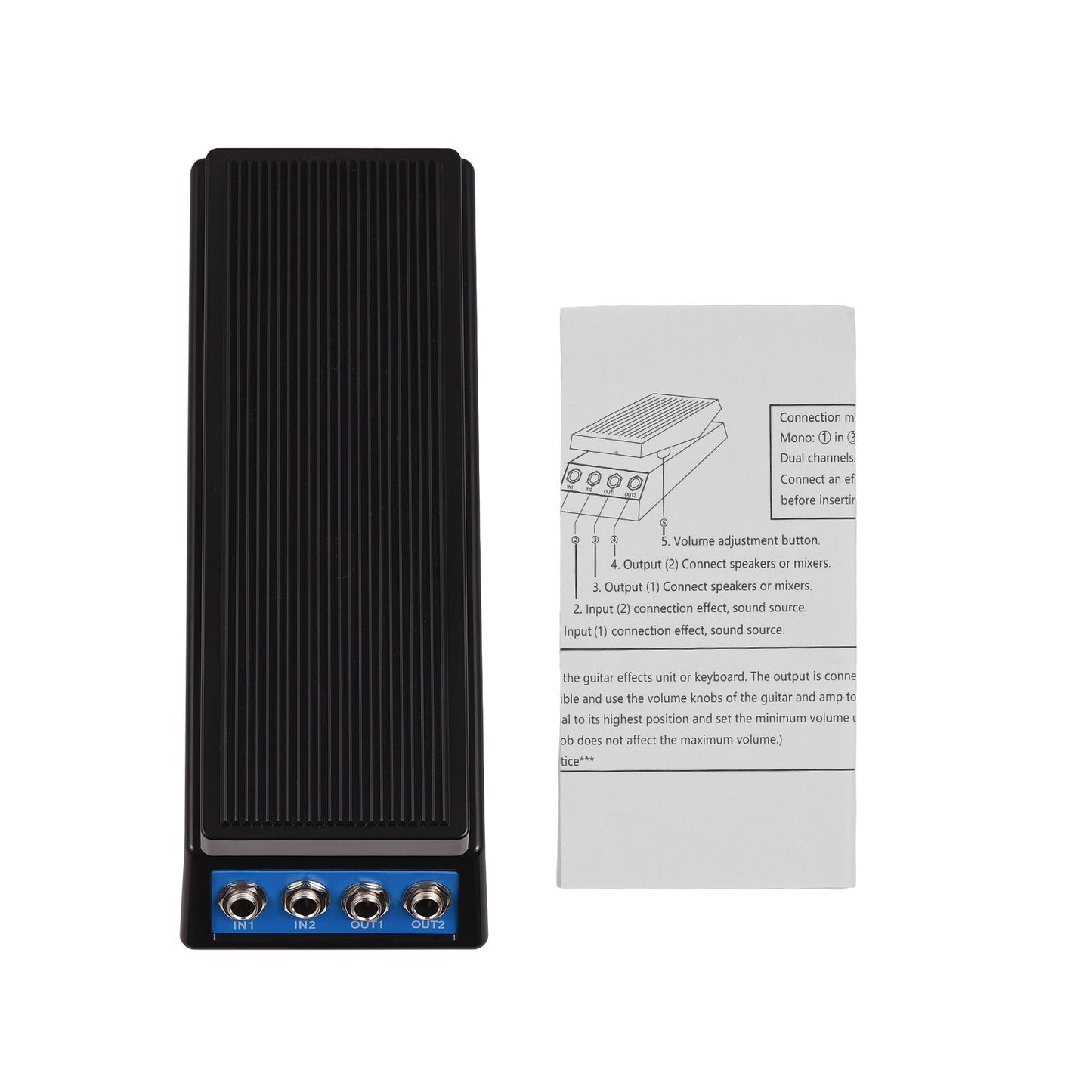 Dual Channel Professional Volume Pedal for Bass & Electric Guitars