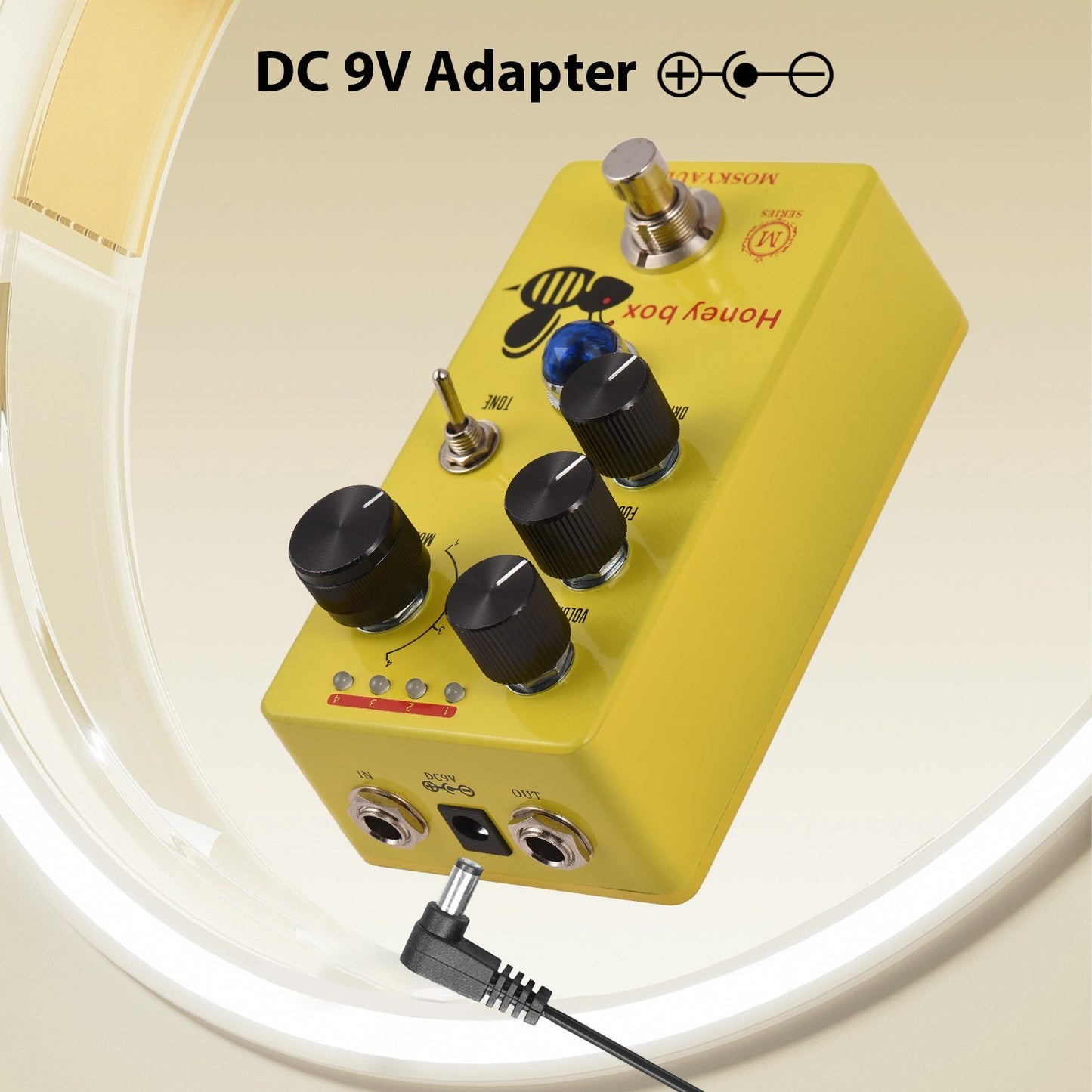 MOSKYAUDIO HONEY BOX DRIVE Overdrive Pedal - Dynamic Sound, Versatile Control, Compact & Durable
