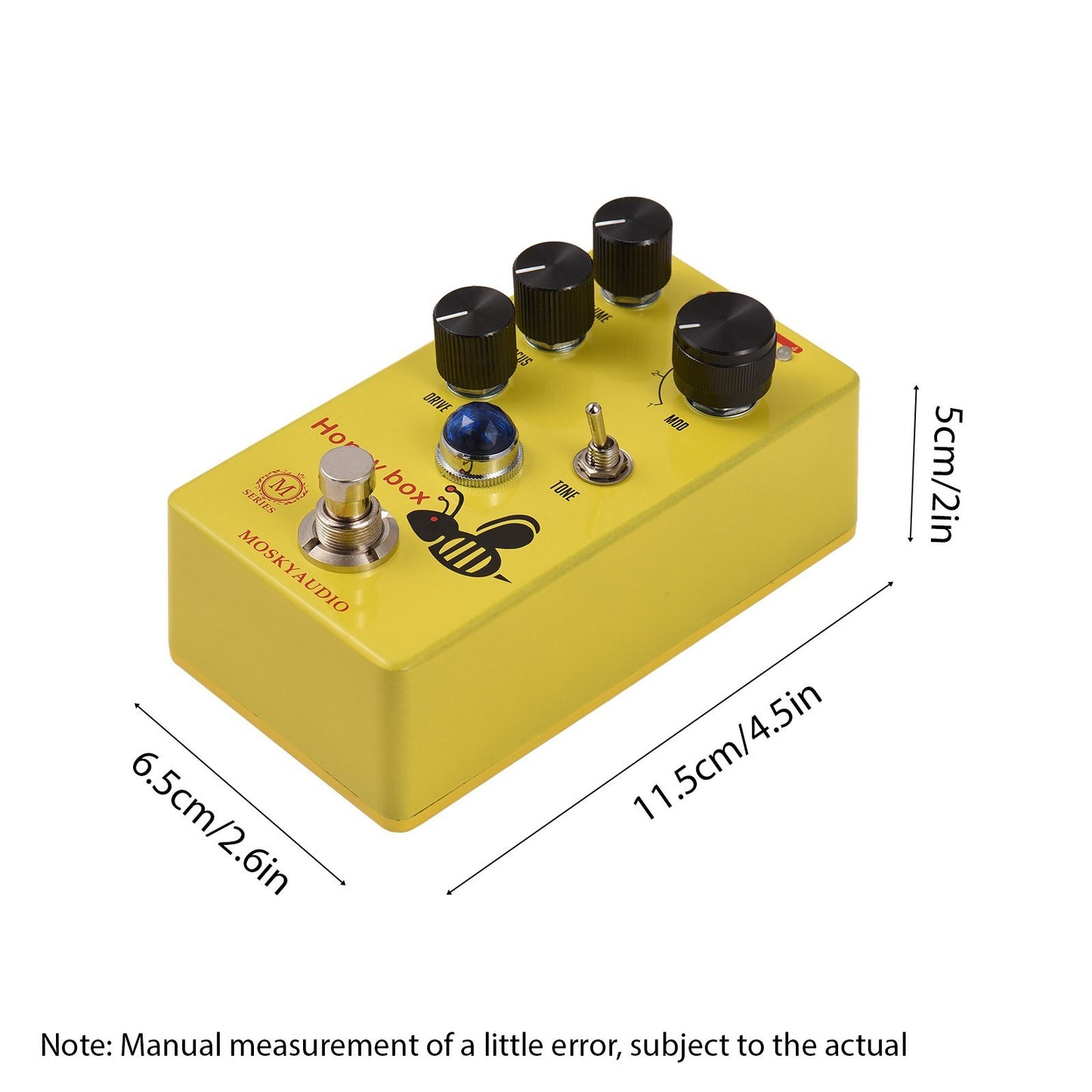 MOSKYAUDIO HONEY BOX DRIVE Overdrive Pedal - Dynamic Sound, Versatile Control, Compact & Durable