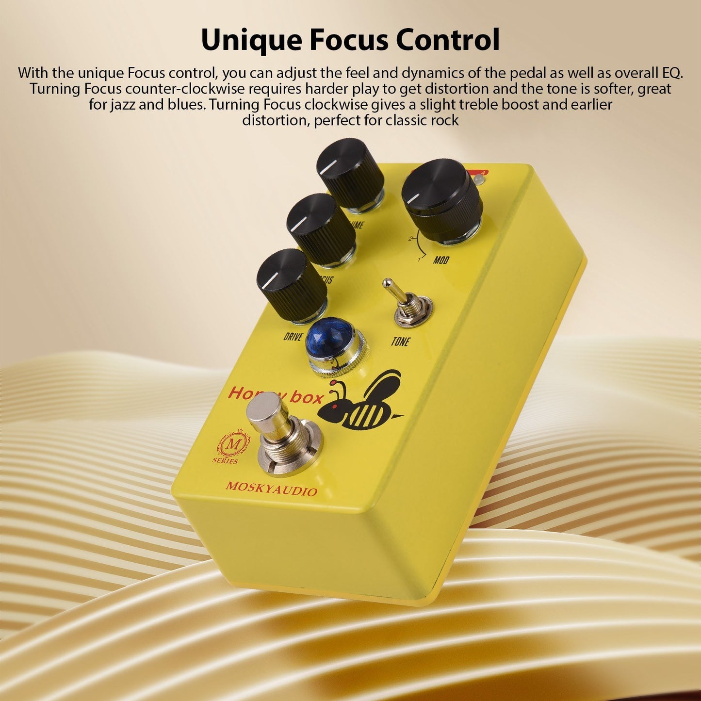 MOSKYAUDIO HONEY BOX DRIVE Overdrive Pedal - Dynamic Sound, Versatile Control, Compact & Durable