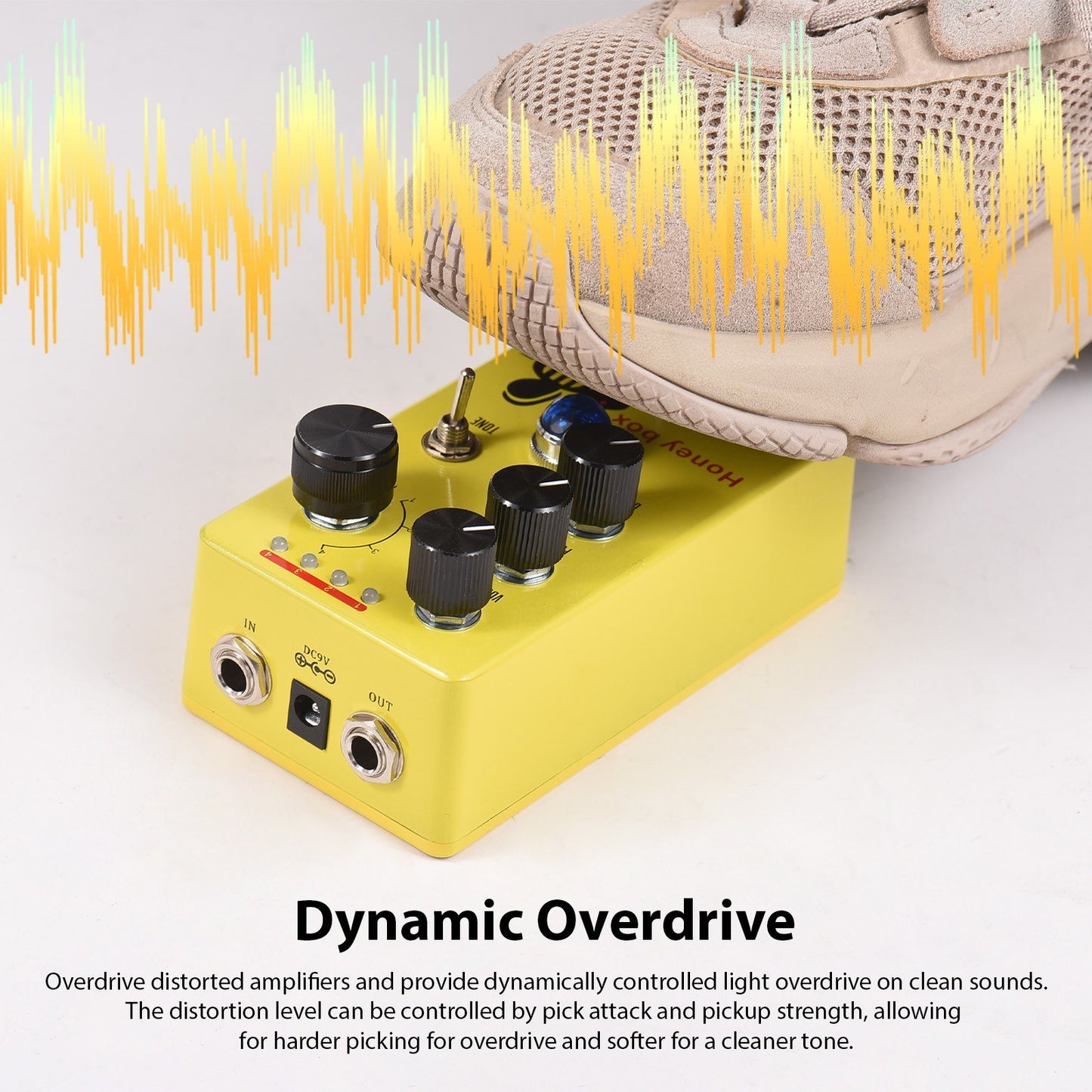 MOSKYAUDIO HONEY BOX DRIVE Overdrive Pedal - Dynamic Sound, Versatile Control, Compact & Durable
