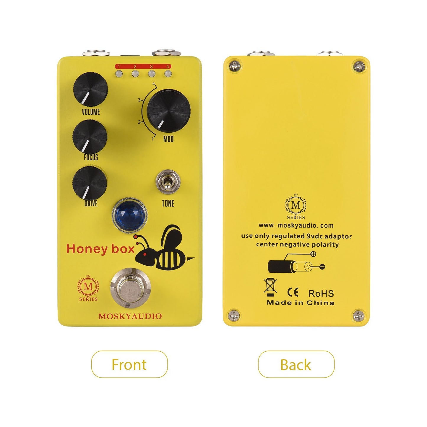 MOSKYAUDIO HONEY BOX DRIVE Overdrive Pedal - Dynamic Sound, Versatile Control, Compact & Durable