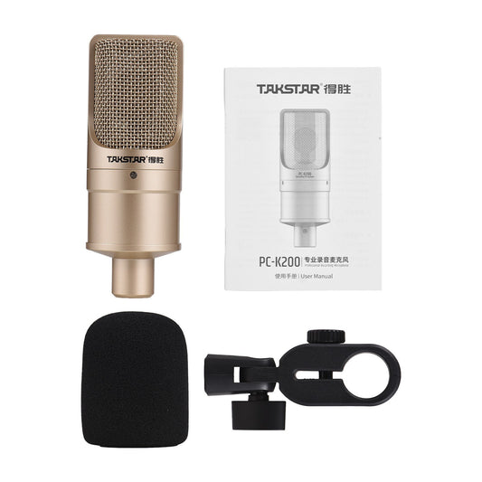 TAKSTAR PC-K200 Condenser Microphone - Studio-Quality Recording, Ultra-Low Noise, XLR Connection